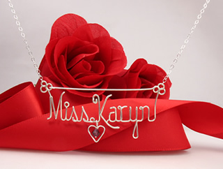 personalized name necklace Wire Jewelry